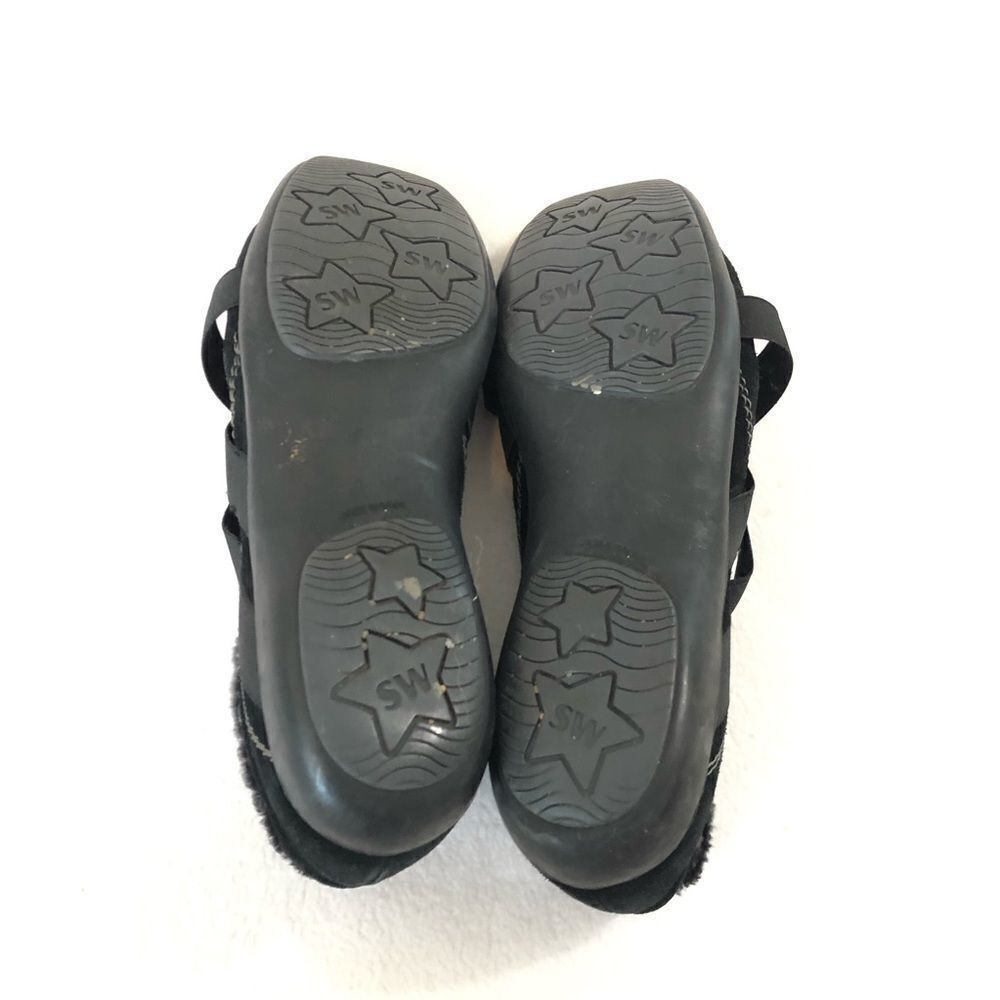 Stuart Weitzman Happy Feet Shearling Suede Shoes - Picture 5 of 6